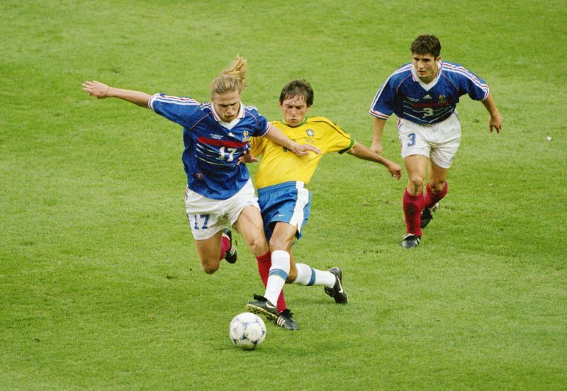 Emmanuel Petit in action during the 1998 FIFA World Cup final