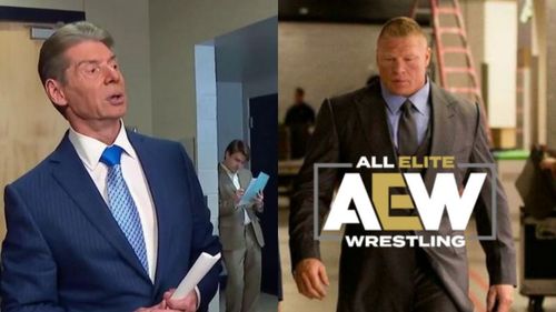 Vince McMahon and Brock Lesnar.