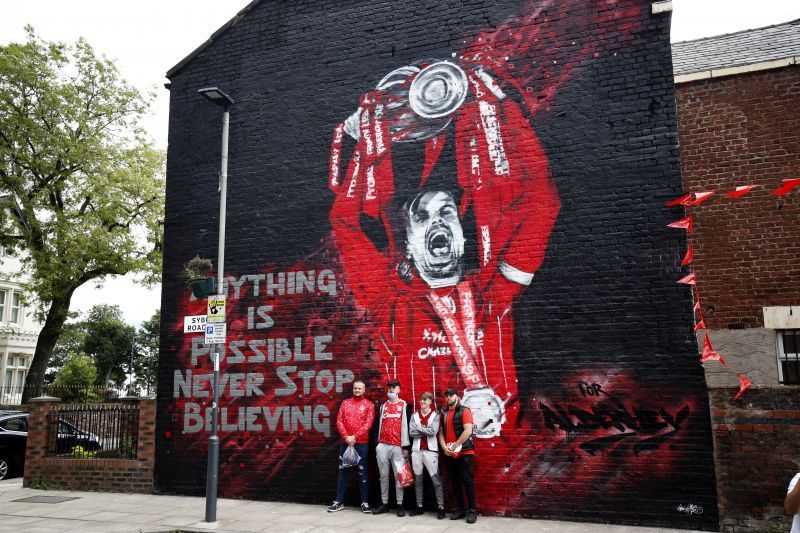 Artwork of Jordan Henderson in Liverpool