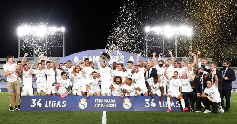Real Madrid lifted their 34th La Liga title last season.