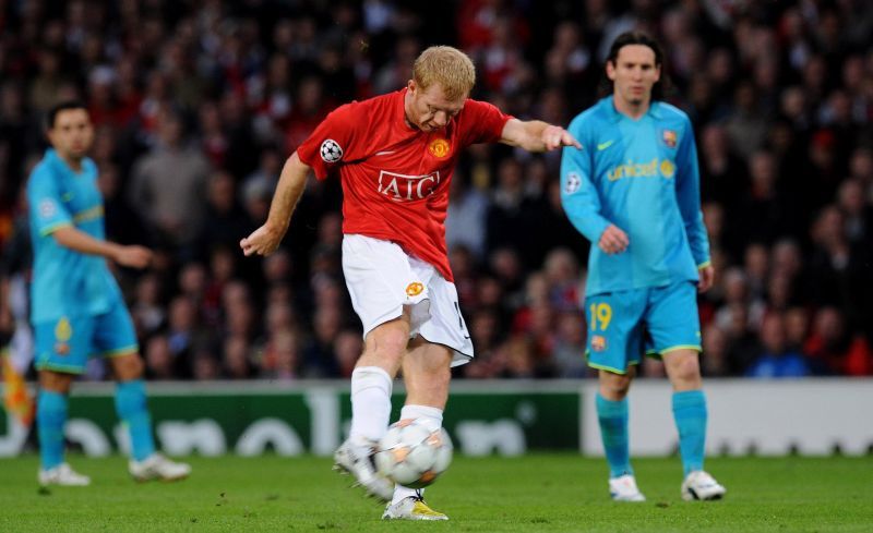 Paul Scholes' screamer took Manchester United to the 2007-08 Champions League final.