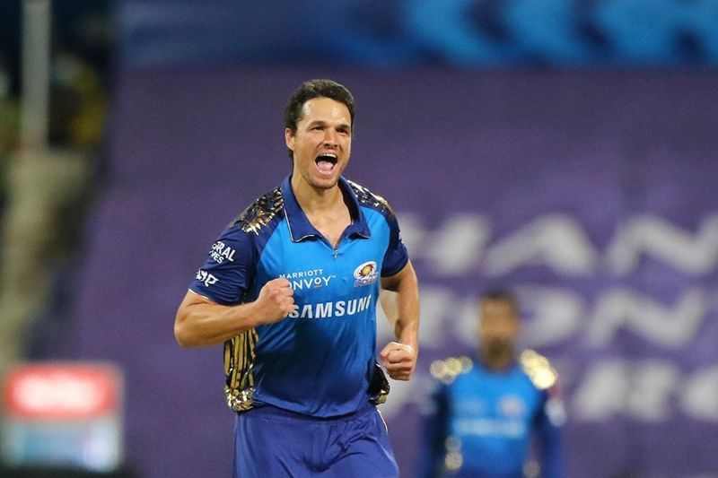 Coulter-Nile smiled early on, but was very expensive in his first game for MI. [PC: iplt20.com]