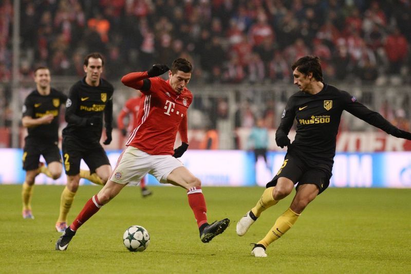 Robert Lewandowski has got the better of Stefan Savic twice in four previous games.