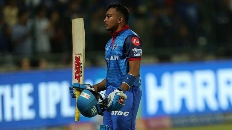 Prithvi Shaw scored a half-century against Chennai Super Kings in IPL 2020