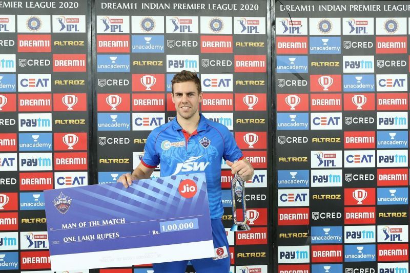 Anrich Nortje was adjudged the Man of the Match [PC: iplt20.com]