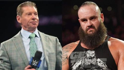 Vince McMahon (left); Braun Strowman (right)