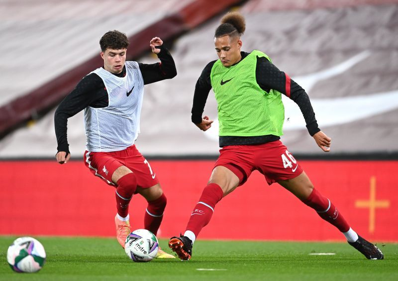 Neco Williams (L) and Rhys Williams (R) were among the young talents on show at Anfield