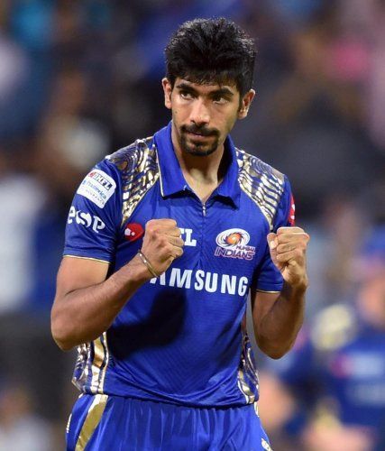 Bumrah celebrates against Gujarat Lions