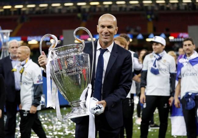 Zinedine Zidane won a three-peat in the Champions League with Real Madrid