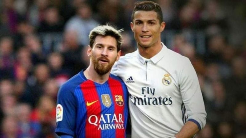 Cristiano Ronaldo (right) and Lionel Messi (left)