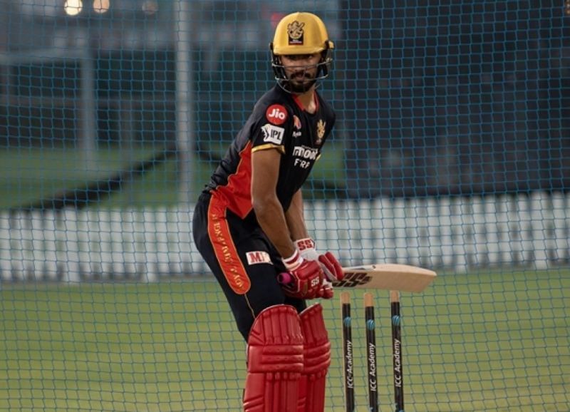 Devdutt Padikkal batting in the nets (royalchallengers.com)