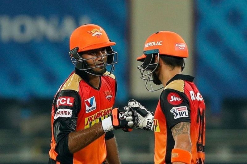 Manish Pandey&#039;s brilliant 83 was well-assisted by Vijay Shankar&#039;s 52 as SRH comfortably beat RR by 8 wickets.