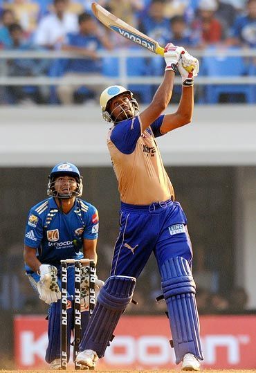 Yusuf Pathan en route to his 100 against MI in IPL 2010