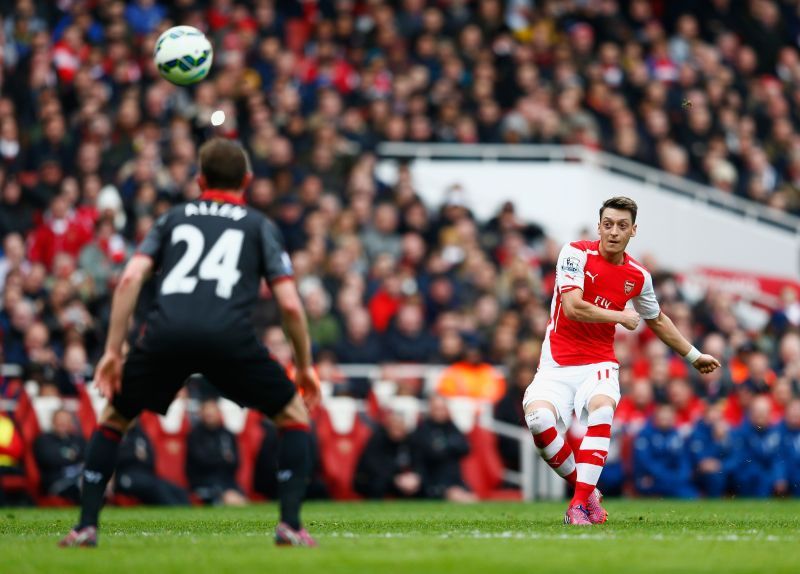 Ozil&#039;s free-kick was the second goal of the day