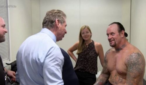 Vince McMahon and The Undertaker backstage