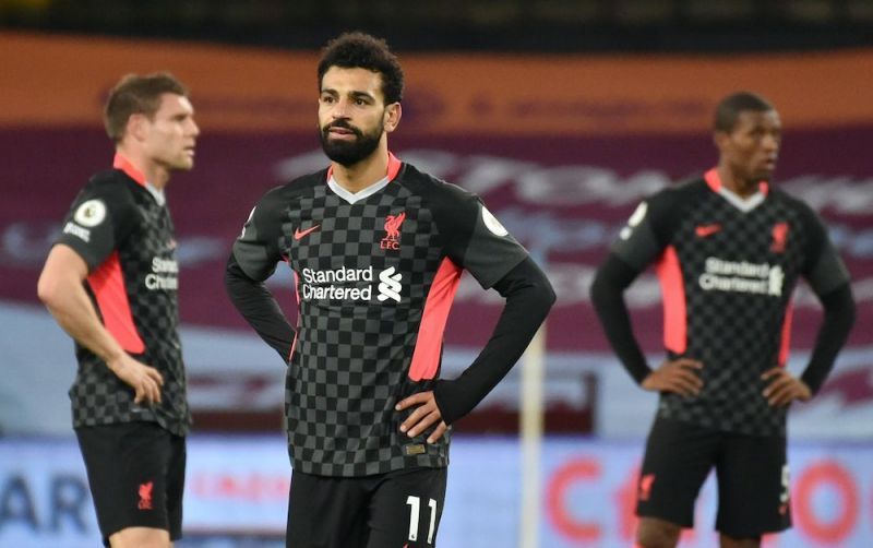 Mo Salah(C) scored both of Liverpool&#039;s goals.