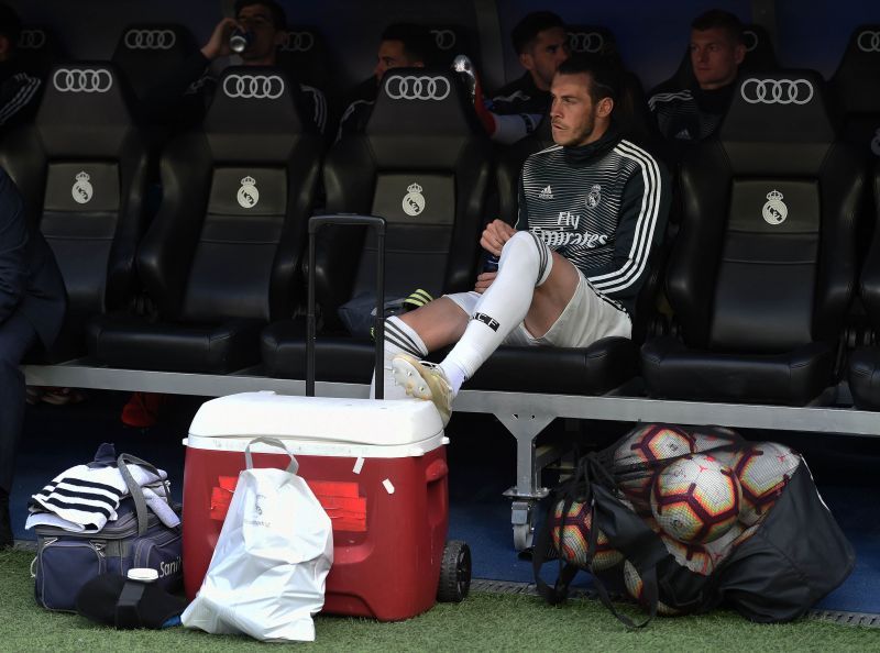Gareth Bale on the Real Madrid bench