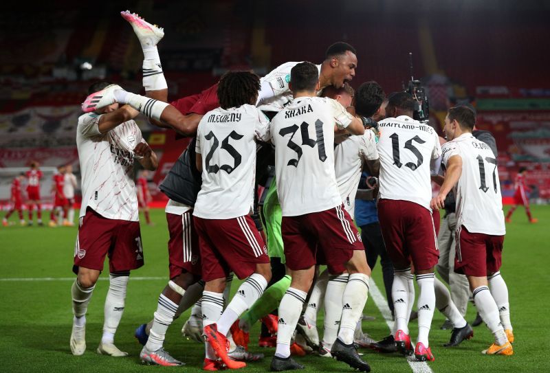 Arsenal pipped Liverpool 5-4 in a penalty shootout to progress in the 2020-21 Carabao Cup