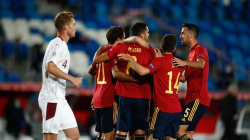 Spain pounced on a Swiss error to claim all three points in Madrid