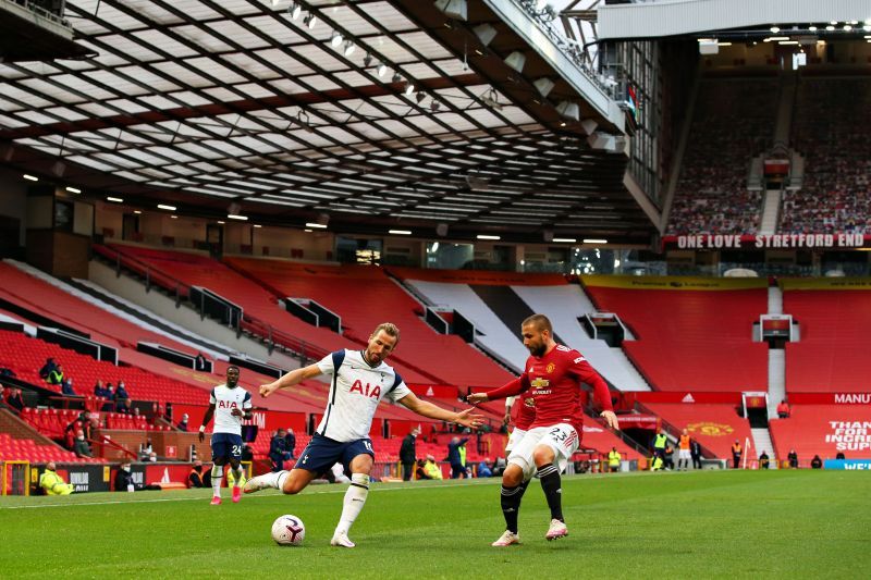 Harry Kane of Tottenham Hotspur celebrates after scoring