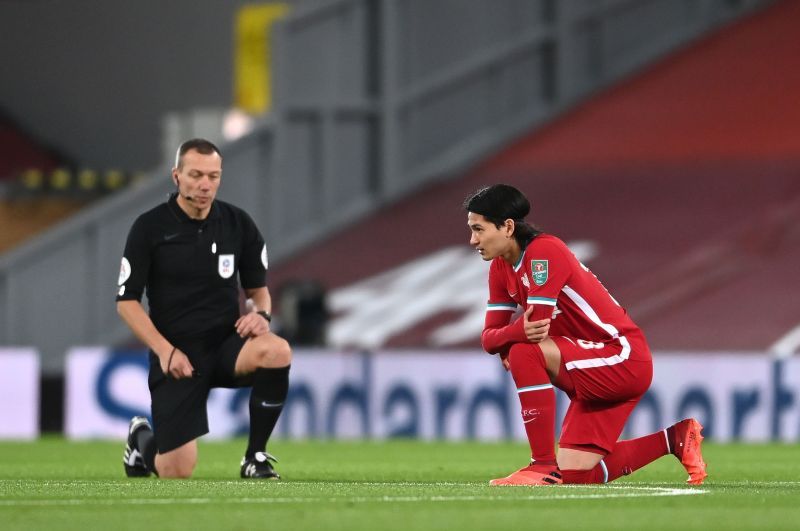 Liverpool&#039;s Takumi Minamino missed an open goal against Arsenal