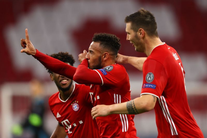 Tolisso celebrates after scoring a cracking goal in the second half
