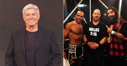 Eric Bischoff; Shawn Michaels, Stone Cold Steve Austin and Mick Foley