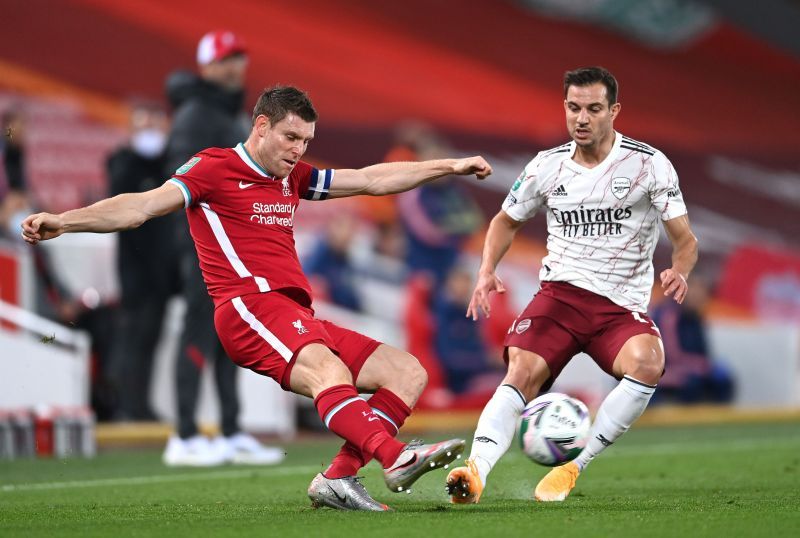 Arsenal reverted to a back 4 for their Carabao Cup tie against Liverpool at Anfield