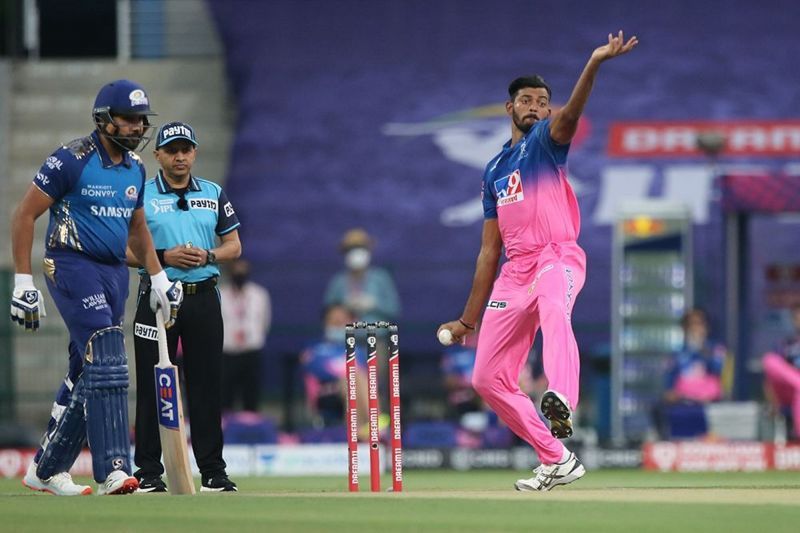 Ankit Rajpoot was taken to the cleaners in the three overs he bowled.