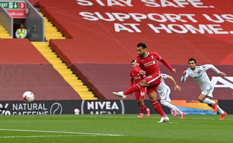 The Egyptian scored has scored nine straight Premier League penalties.