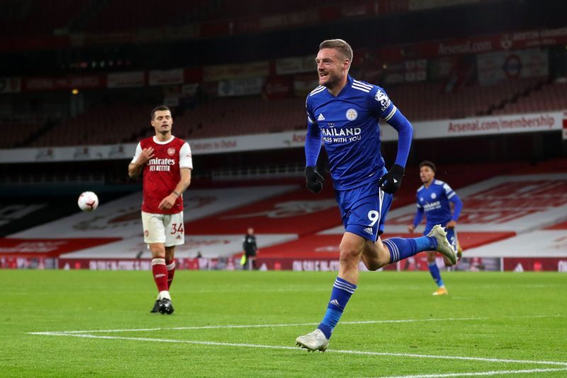 Jamie Vardy scored the winner against Arsenal this past weekend but is expected to be rested against AEK Athens