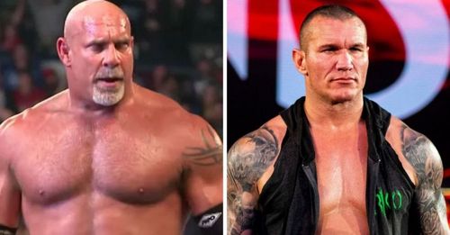 Goldberg and Randy Orton