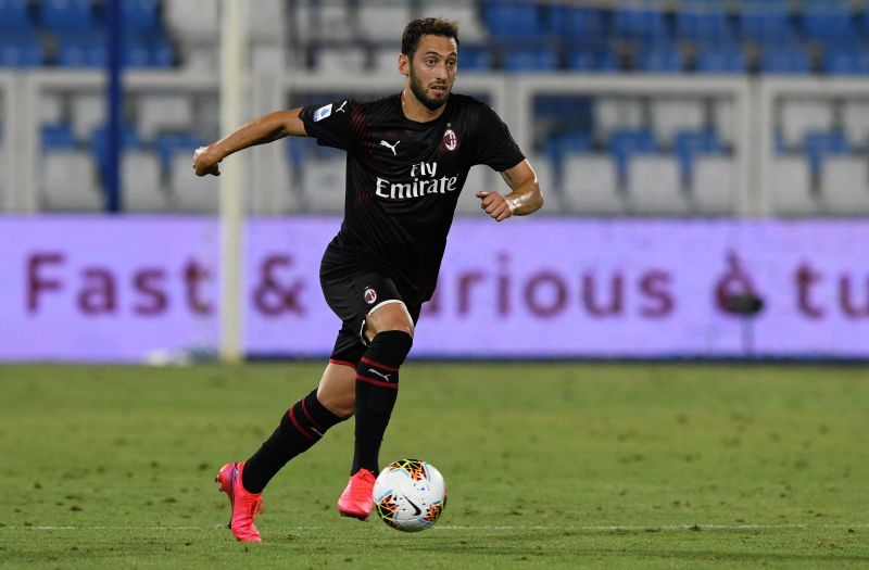 Hakan Calhanoglu of AC Milan