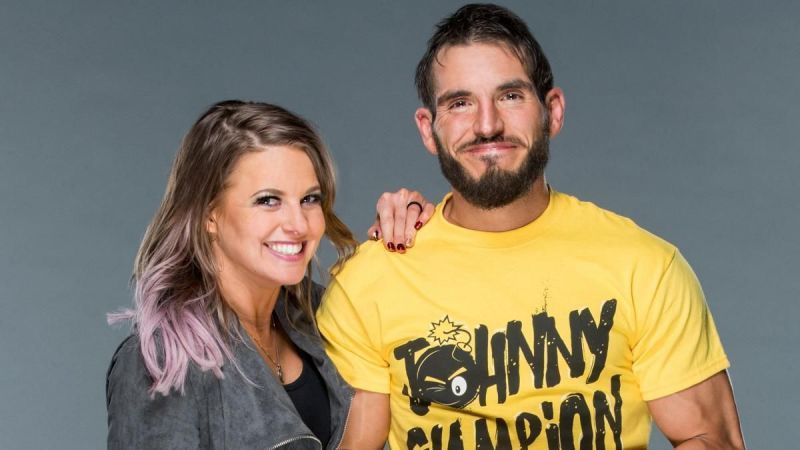 Candice LeRae (left) and Johnny Gargano (right)