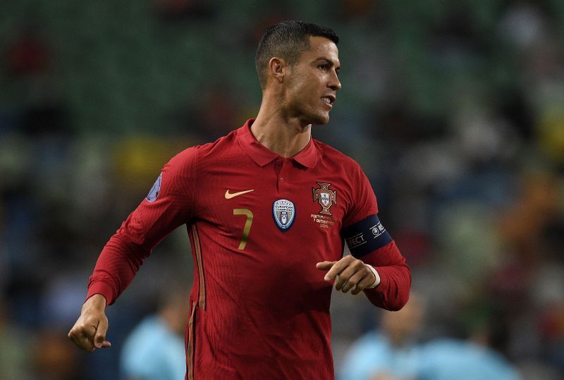 Ronaldo in action for Portugal against Spain