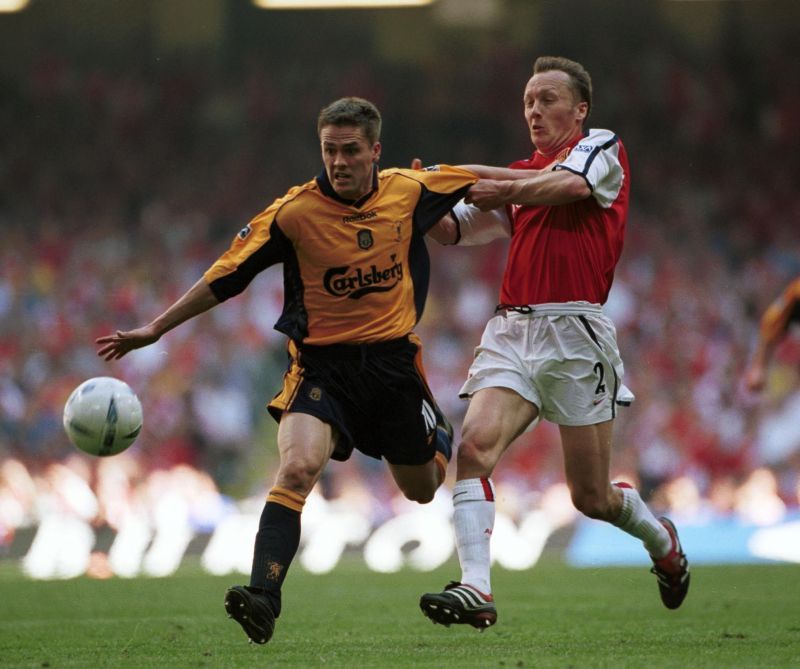 Lee Dixon (right)