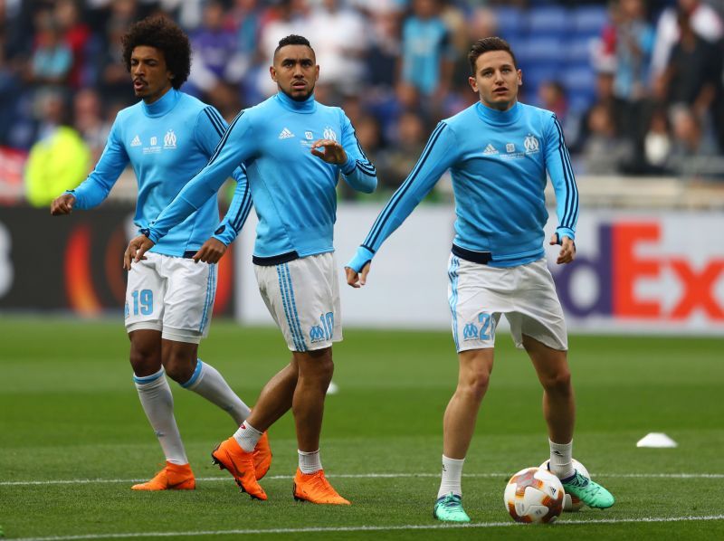 Olympique de Marseille attacking duo Dmitri Payet (M) and Florian Thauvin (R)