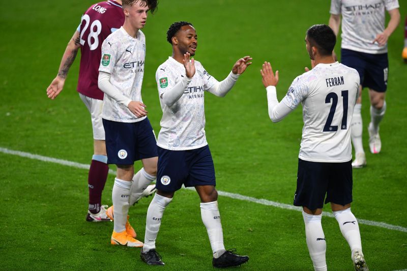 Raheem Sterling scored a brace in Manchester City&#039;s win over Burnley in the EFL Cup fixture