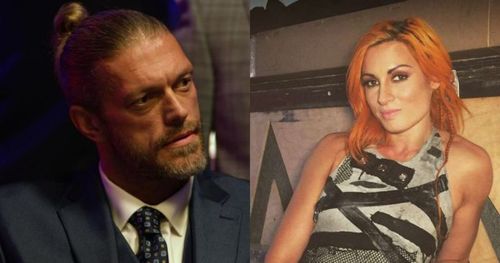 Edge and Becky Lynch.