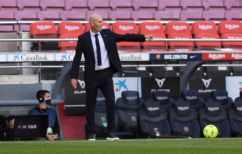 Zinedine Zidane during the El Clasico