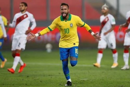 Neymar struck thrice to lift Brazil over Peru in an entertaining contest