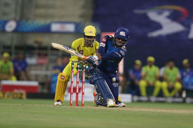 Saurabh Tiwary hit the first six of IPL 2020 (Image credits: IPLT20.com)