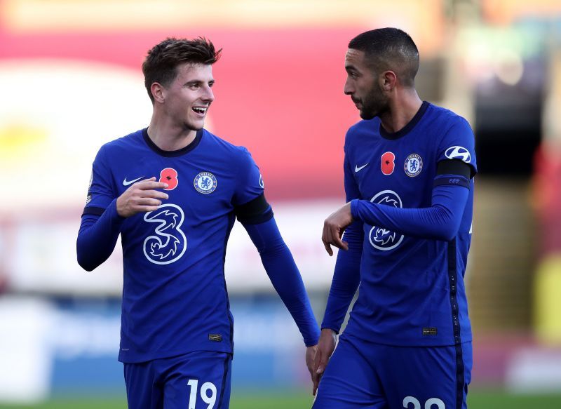 Hakim Ziyech (right) was in fine form on his first Premier League start for Chelsea.