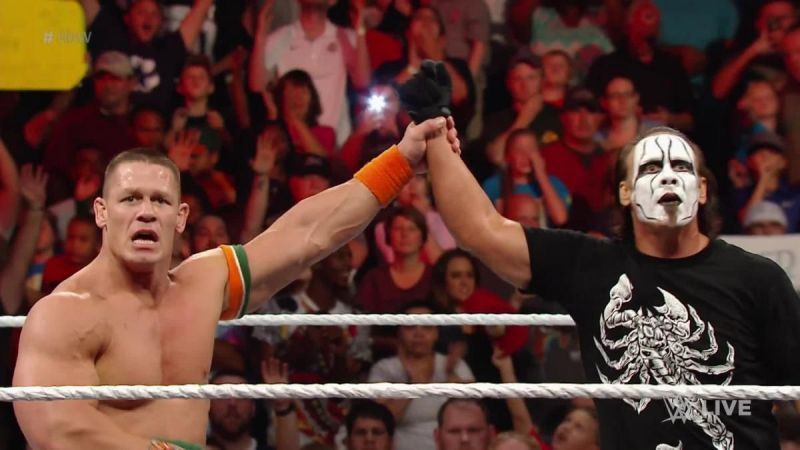 John Cena &amp; Sting vs. Big Show &amp; Seth Rollins: Raw, Sept. 14, 2015 | WWE