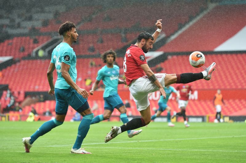 Bruno Fernandes in action for Manchester United