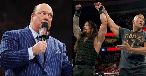 Paul Heyman; Roman Reigns and The Rock