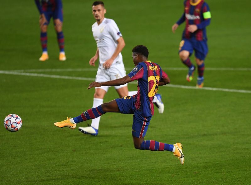 Ansu Fati scored the second goal for Barcelona