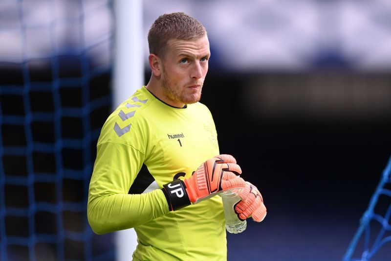 Jordan Pickford escaped red in the first-half