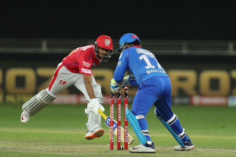 Mayank&#039;s innings was cut short by a terrible mix-up causing a run out. [PC: iplt20.com]