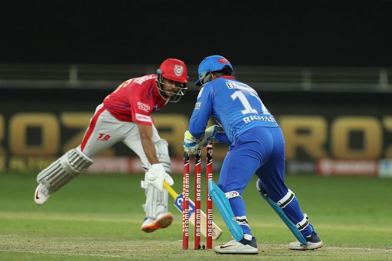 Mayank's innings was cut short by a terrible mix-up causing a run out. [PC: iplt20.com]